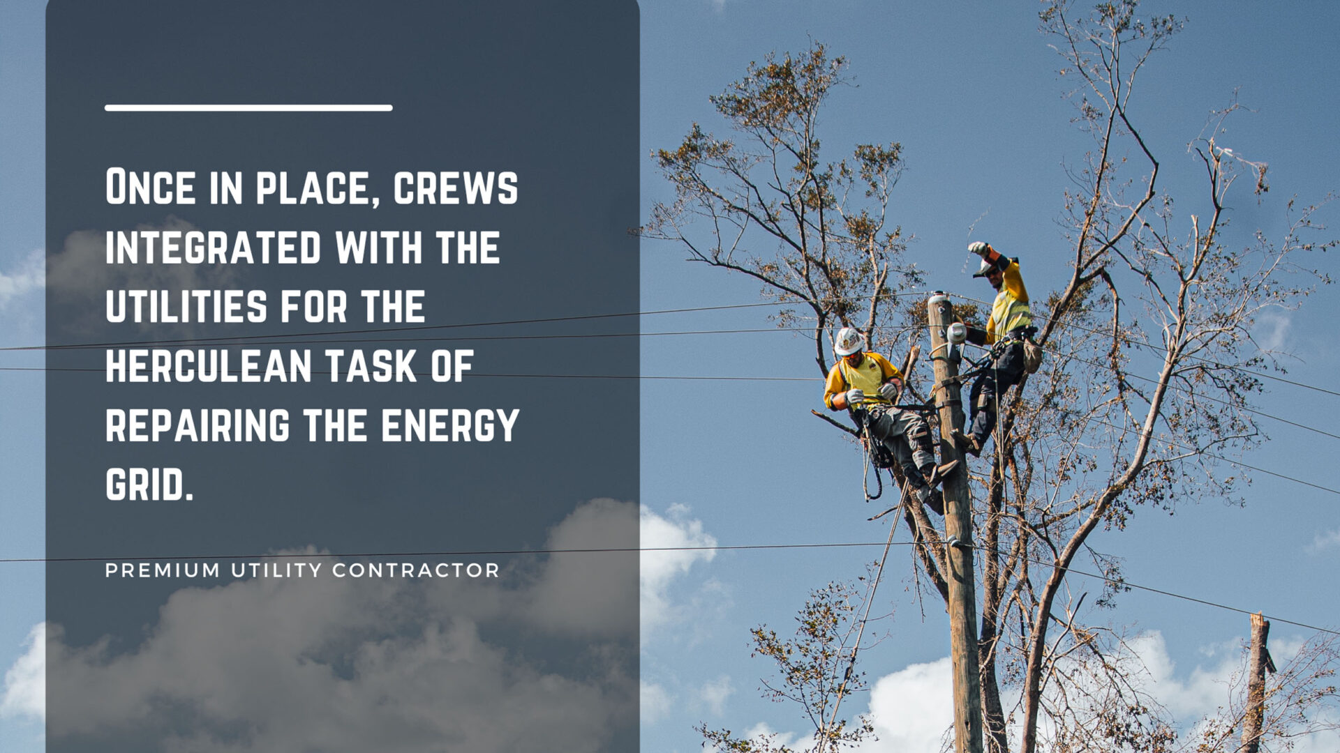 Premium Utility Contractors Helene and Milton